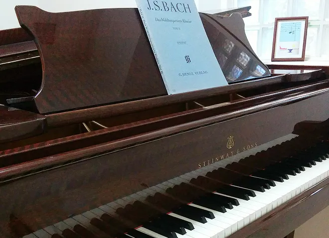 ピアノの鍵盤と楽譜の写真